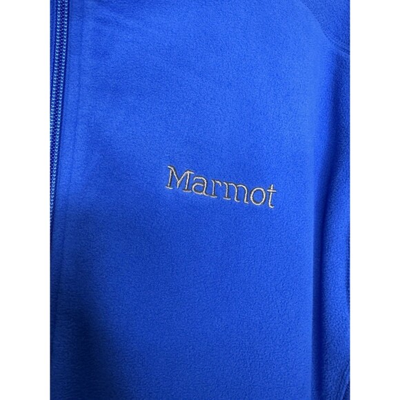 Marmot ESS Tech Light Fleece Jacket Blue XL Hiking Jogging Camping Running EUC - Picture 8 of 15